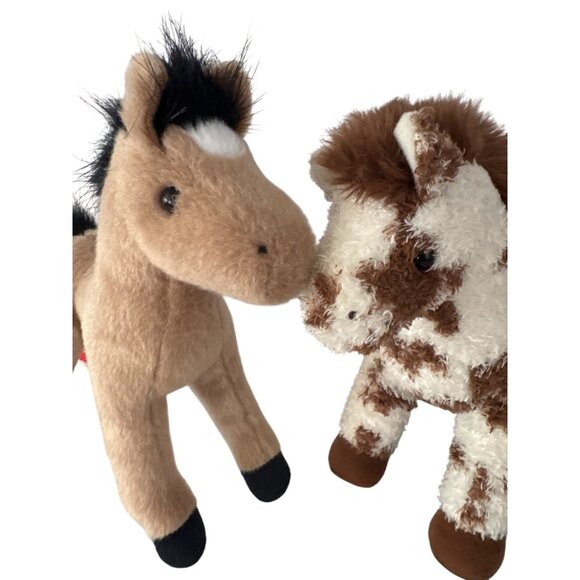 2 Douglas Plush Horse Pony Stuffed Animal Duo - Picture 1 of 5